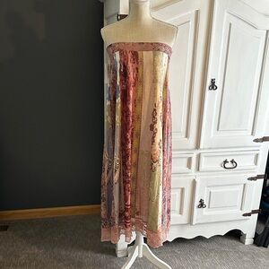 Bohemian Strapless Maxi Dress